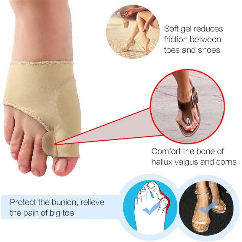 Protetor de joanete e redução de dores nos dedos dos pés - 1 par