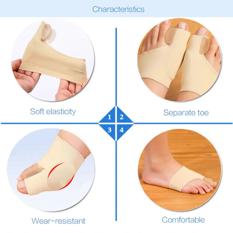 Protetor de joanete e redução de dores nos dedos dos pés - 1 par
