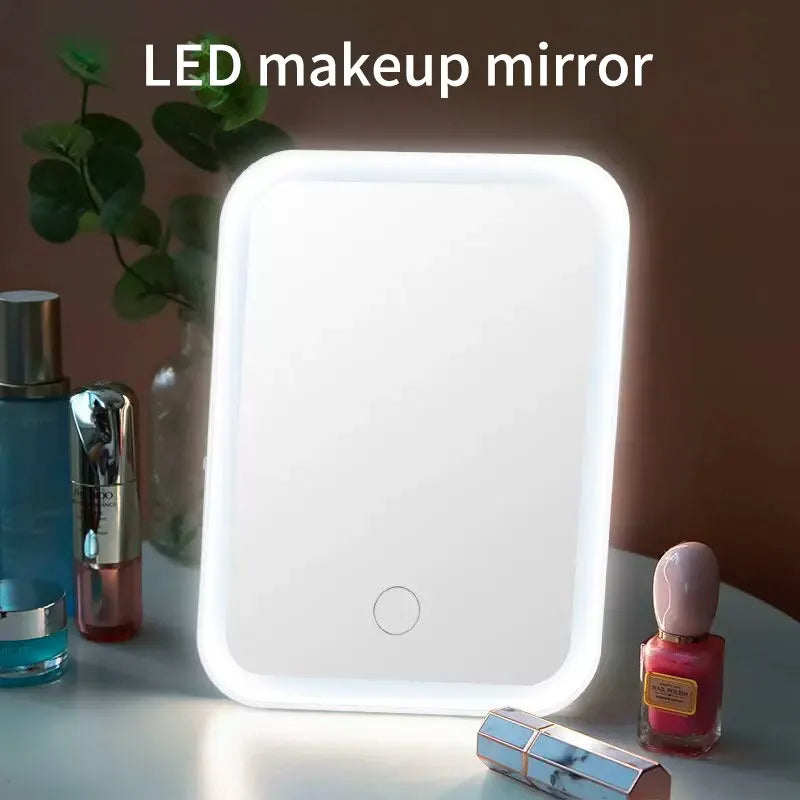 Espelho Compacto com luz de led recarregável USB Touch